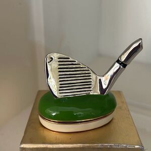 Golf Club Lidded Enameled Box